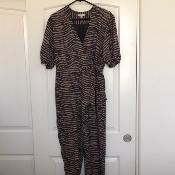 Joie parish’s zebra print puff sleeve jumpsuit - Picture 2 of 8